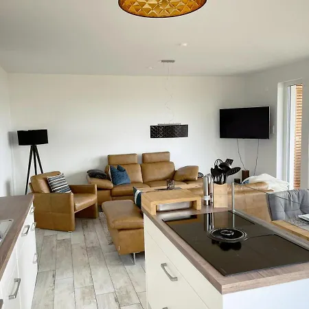 Exklusives Apartment mit Blick auf den See Grossraeschen Exterior foto